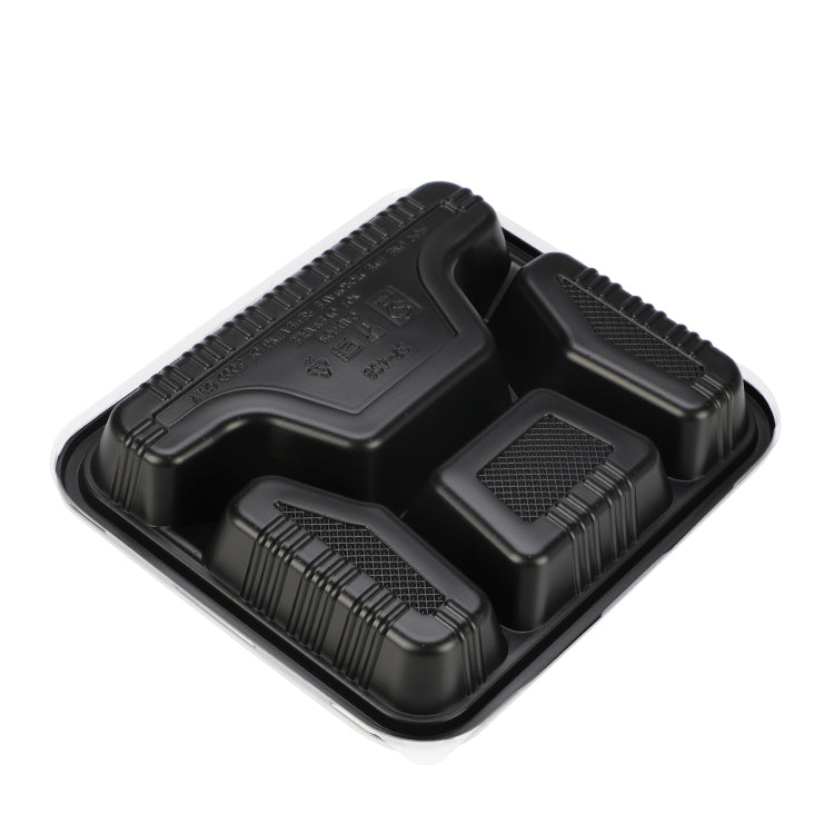 Disposable Plastic Bento Lunch Box with 3 Compartment