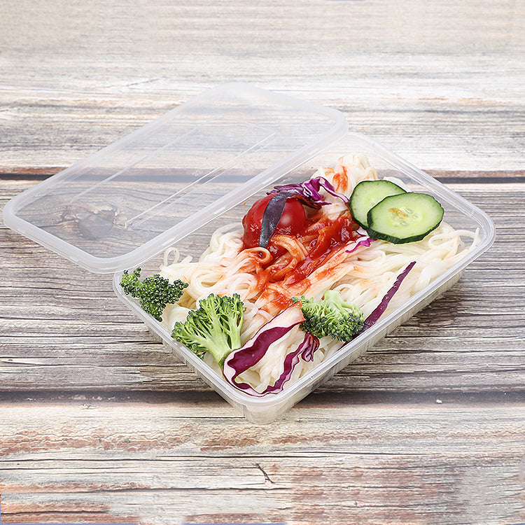 Hot Food Disposable Plastic bento lunch boxTakeaway customize Packing box Use PP Microwave Rectangular Food Container with lid