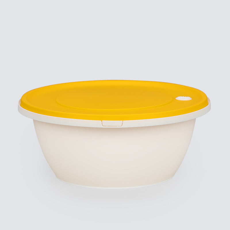 Disposable hot soup bowl microwavable plastic bowl with tamper evident seal