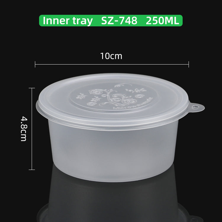 DPA Plastic 4 compartment takeaway food container disposable lunch box with seal evident lock