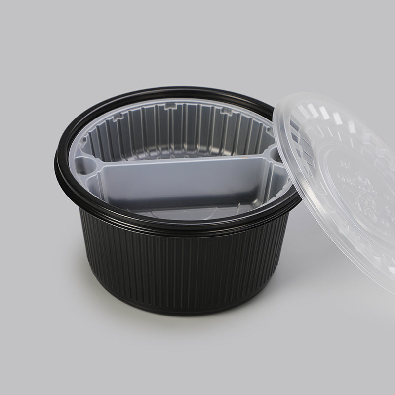 Large cheap plastic hot soup bowls with clear lid