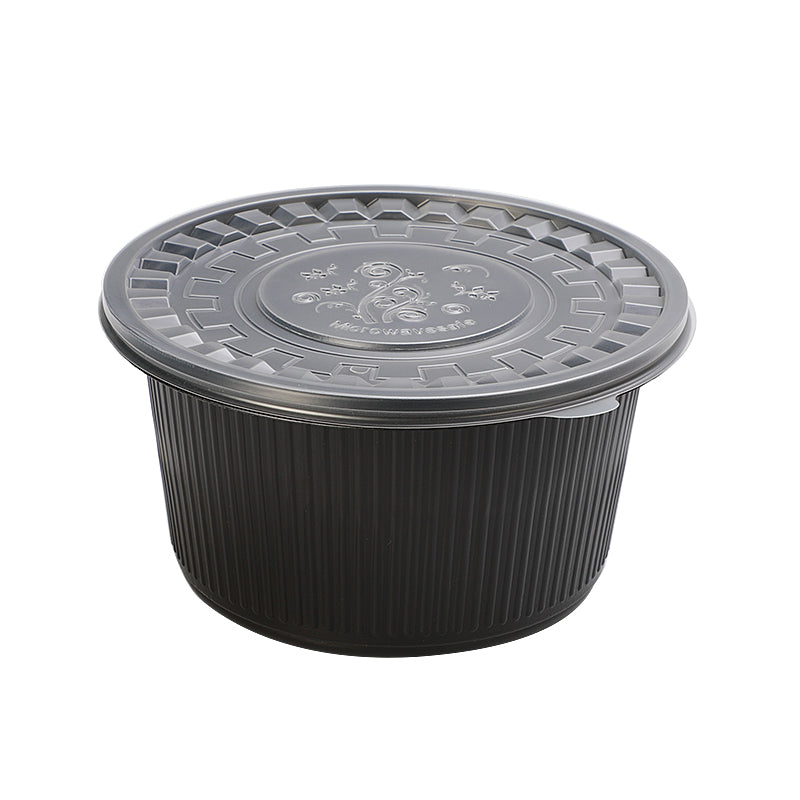 Large cheap plastic hot soup bowls with clear lid