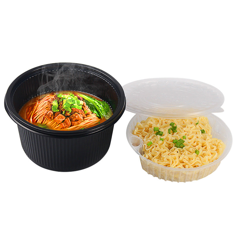 Large cheap plastic hot soup bowls with clear lid