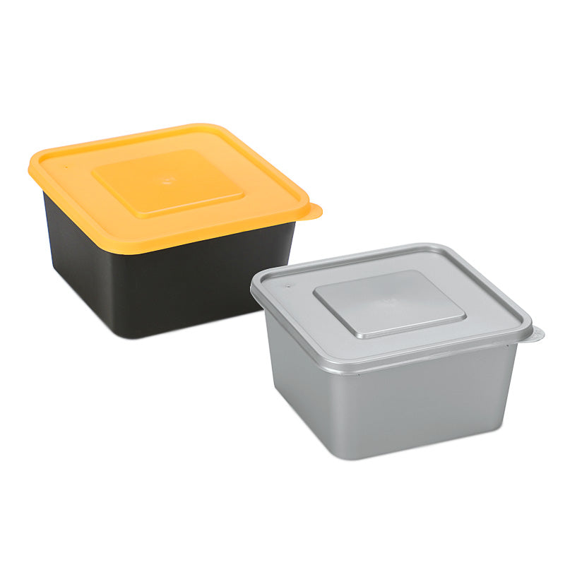 SZ-618 Small size silver food box mini square plastic container with lid