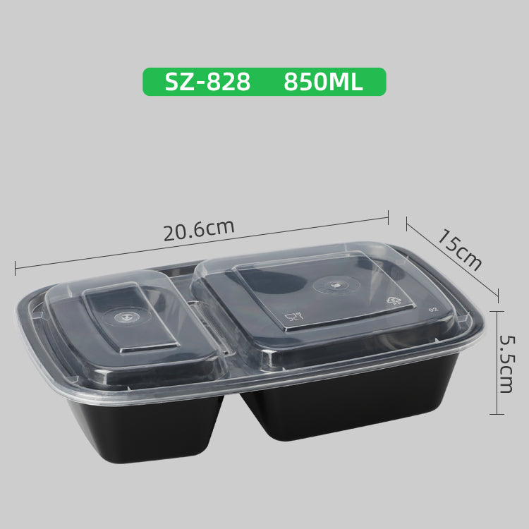 Plastic dinner plate food packaging boxes with lids